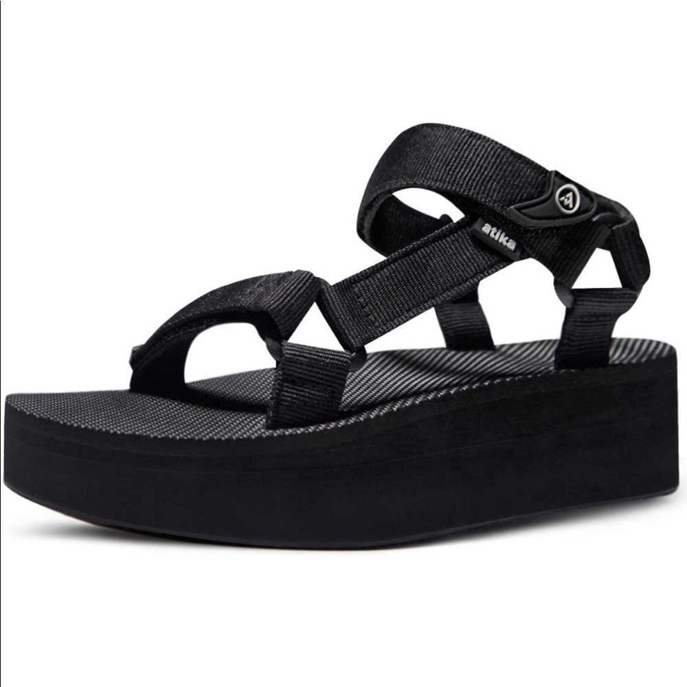 Platform Black Sandals